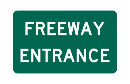 D13-03 Freeway Entrance Sign AutoCAD Block