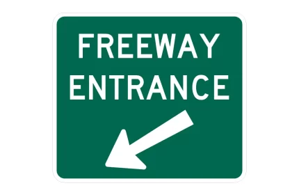 MUTCD D13-03a Freeway Entrance Directional Arrow Sign AutoCAD Block