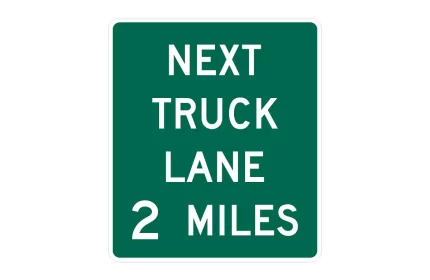 MUTCD D17-01 Next Truck Lane X Miles Sign AutoCAD Block 42x48 Inch