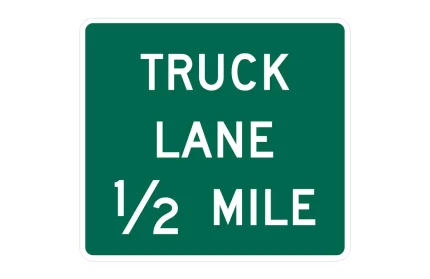 MUTCD D17-02 Truck Lane X Miles Sign AutoCAD Block