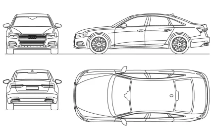 Audi A6 CAD Block