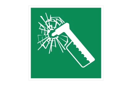 ISO 7010 E025 Emergency Hammer Sign CAD Block