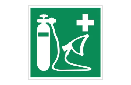 ISO 7010 E028 Oxygen Resuscitator Sign CAD Block