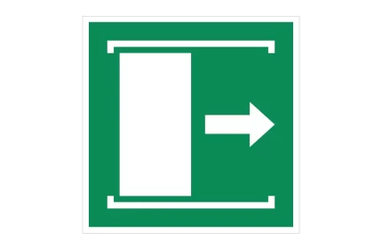 ISO 7010 E033 Door Slides Right To Open Sign CAD Block