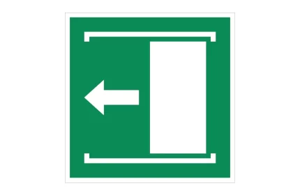 ISO 7010 E034 Door Slides Left To Open Sign CAD Drawing