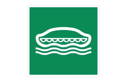 ISO 7010 E036 Lifeboat Sign CAD Block