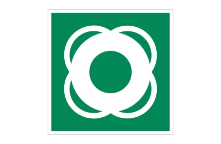 ISO 7010 E040 Lifebuoy Sign CAD Block