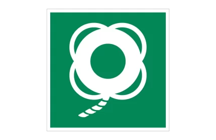 ISO 7010 E041 Lifebuoy With Line Sign CAD Block