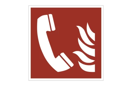 ISO 7010 F006 Fire Emergency Telephone Sign CAD Block