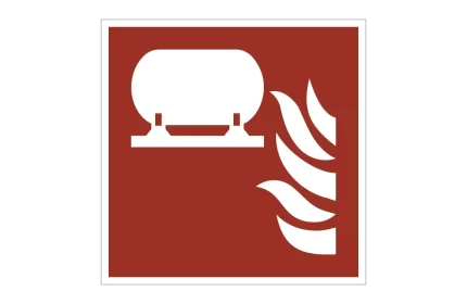 ISO 7010 F012 Fixed Fire Extinguisher Installation Sign CAD Block