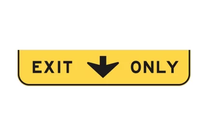 MUTCD E11-01 Exit Only Down Arrow Sign CAD Block