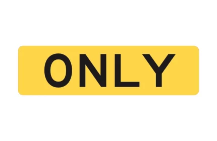 MUTCD E11-1b Only Sign CAD Block