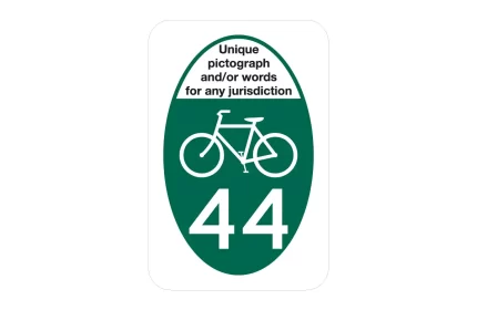 MUTCD M01-08a Numbered Bike Route Sign CAD Block