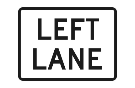 MUTCD M05-04 Left Lane Sign CAD Block