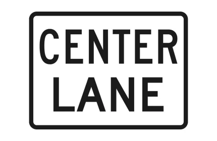 MUTCD M05-05 Center Lane Sign CAD Block
