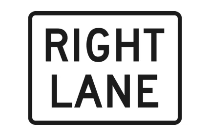 MUTCD M05-06 Right Lane Sign CAD Block