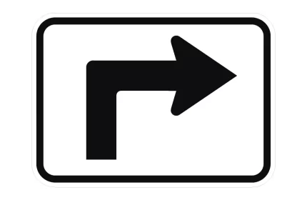 MUTCD M5-1R Right Advance Turn Arrow Sign CAD Block