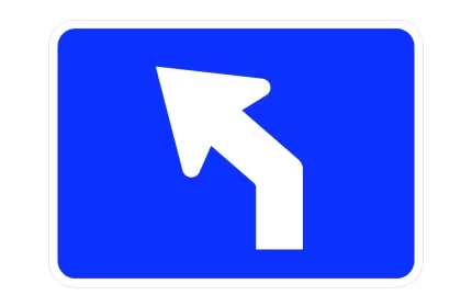 MUTCD M5-2L Advance Angle Left Turn Sign CAD Block