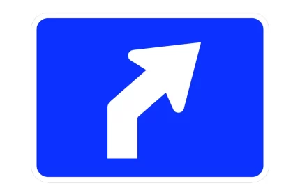 MUTCD M5-2R Advance Angle Right Turn Sign CAD Block
