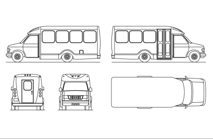 Mini Buses CAD Block