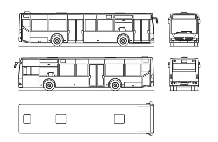 Transit Buses CAD Block