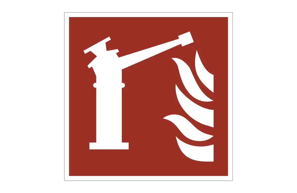 ISO 7010 F015 Fire Monitor Sign CAD Block