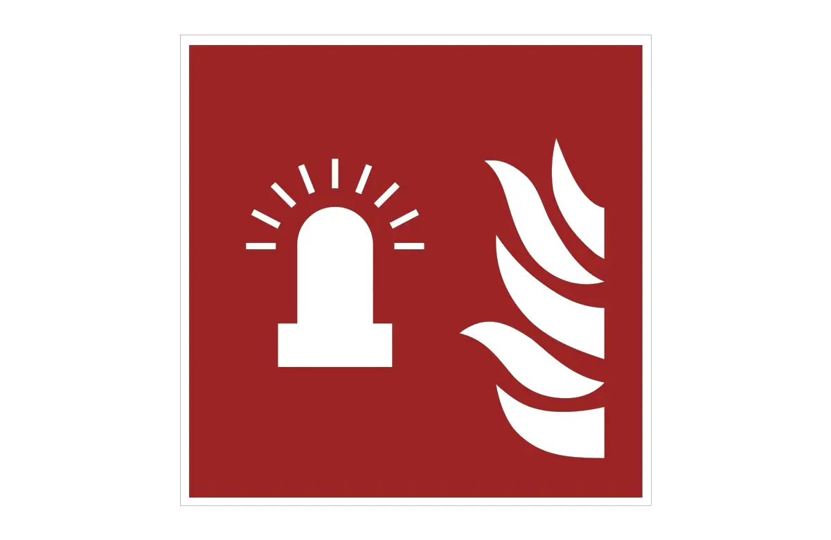 ISO 7010 F018 Fire Alarm Flashing Light Sign CAD Block