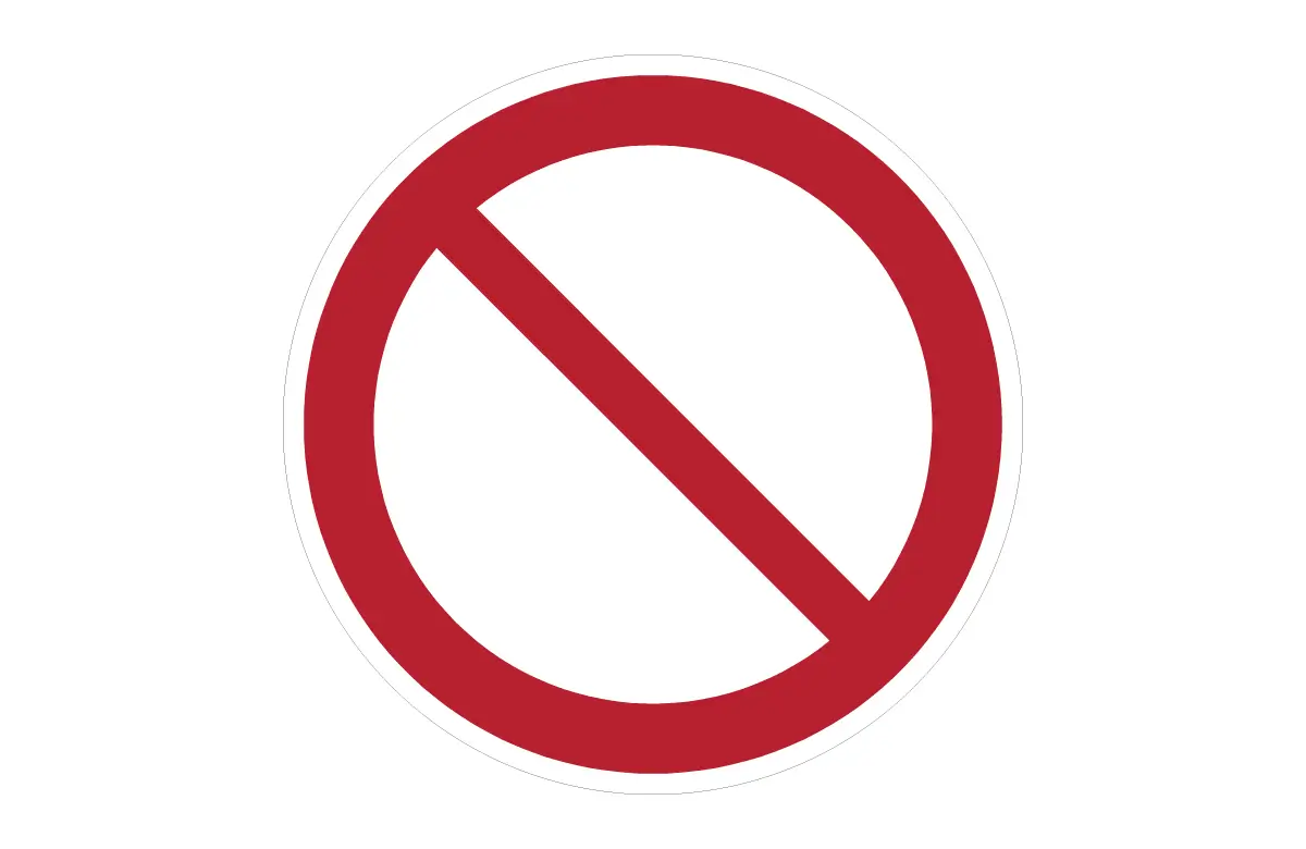 ISO 7010 P001 General Prohibition Sign CAD Block