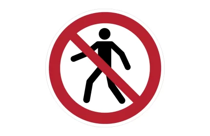 ISO 7010 P004 No Thoroughfare Sign CAD Block
