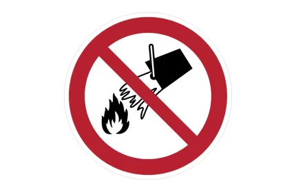 ISO 7010 P011 Do not extinguish with water Sign CAD Block