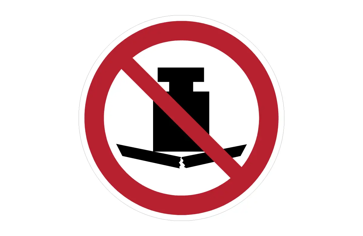 ISO 7010 P012 No heavy load Sign CAD Block