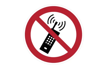 ISO 7010 P013 No Activated Mobile Phones Sign CAD Block