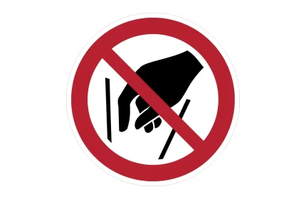 ISO 7010 P015 No Reaching In Sign CAD Block