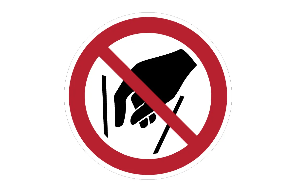 ISO 7010 P015 No Reaching In Sign CAD Block