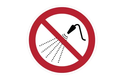 ISO 7010 P016 Do Not Spray With Water Sign CAD Block