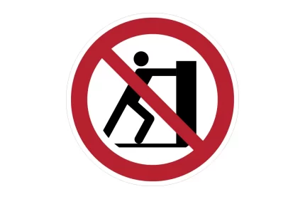 ISO 7010 P017 No pushing Sign CAD Block
