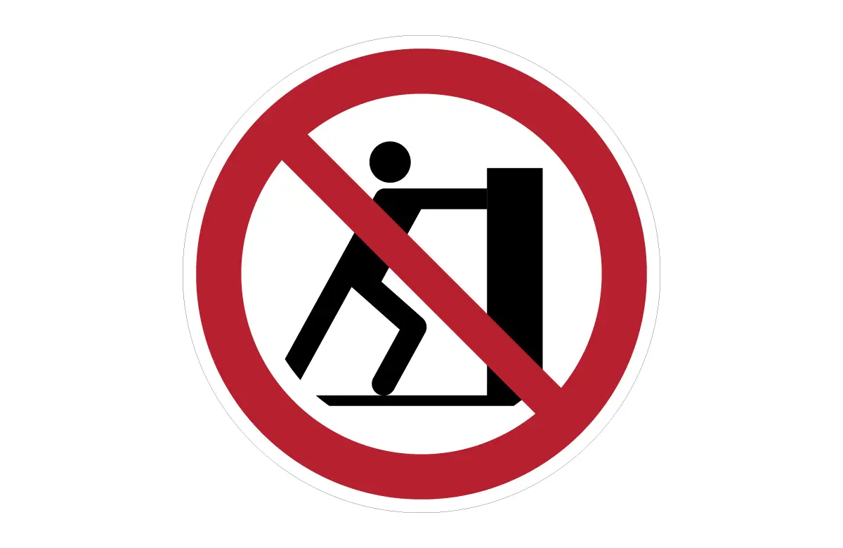 ISO 7010 P017 No pushing Sign CAD Block