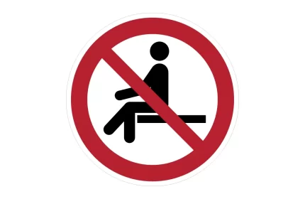 ISO 7010 P018 No Sitting Sign CAD Block