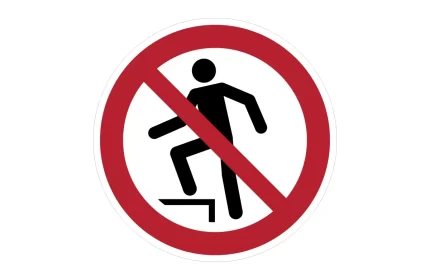 ISO 7010 P019 No Stepping On Surface Sign CAD Block