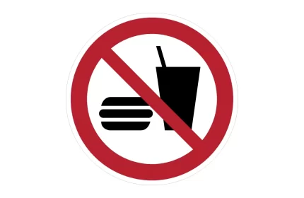 ISO 7010 P022 ISO 7010 P022 No Eating Or Drinking Sign CAD Block