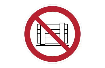 ISO 7010 P023 Do Not Obstruct Sign CAD Block