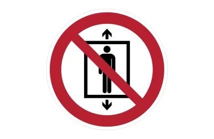 ISO 7010 P027 Do Not Use This Lift For People Sign CAD Block