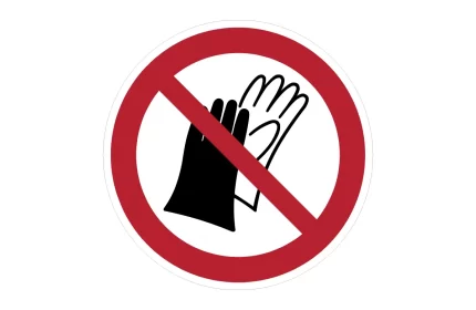 ISO 7010 P028 Do Not Wear Gloves Sign CAD Block