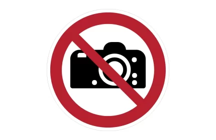ISO 7010 P029 No Photography Sign CAD Block