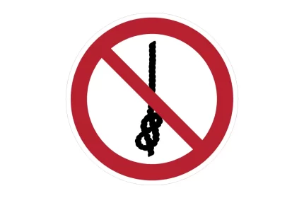 ISO 7010 P030 Do Not Tie Knots In Rope Sign CAD Block