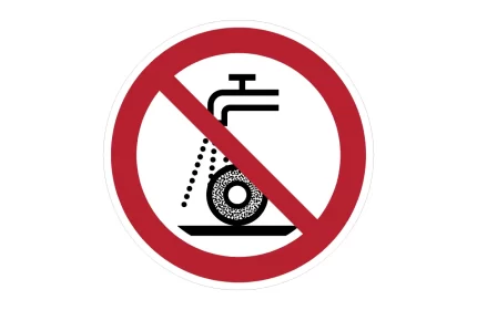 ISO 7010 P033 Do Not Use Wet Grinding Sign CAD Block