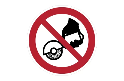 ISO 7010 P034 Do Not Use With Hand-held Grinding Machine Sign CAD Block