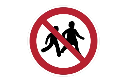 ISO 7010 P036 No Children Allowed Sign CAD Block