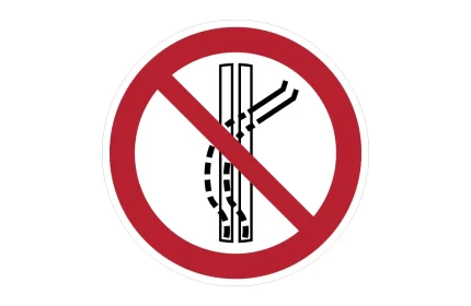 ISO 7010 P037 Do Not Leave The Tow-track Sign CAD Block