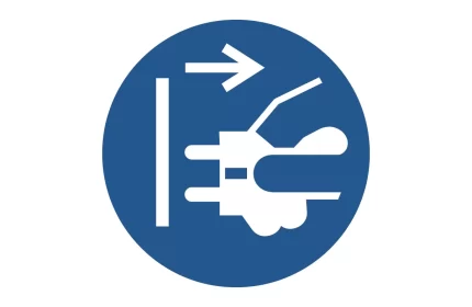 ISO 7010 M006 Disconnect mains plug from electrical outlet Sign CAD Block